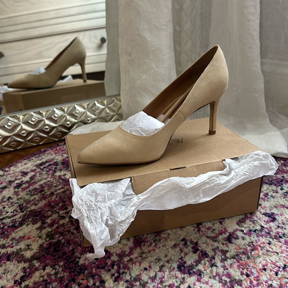 New in box suede heels
